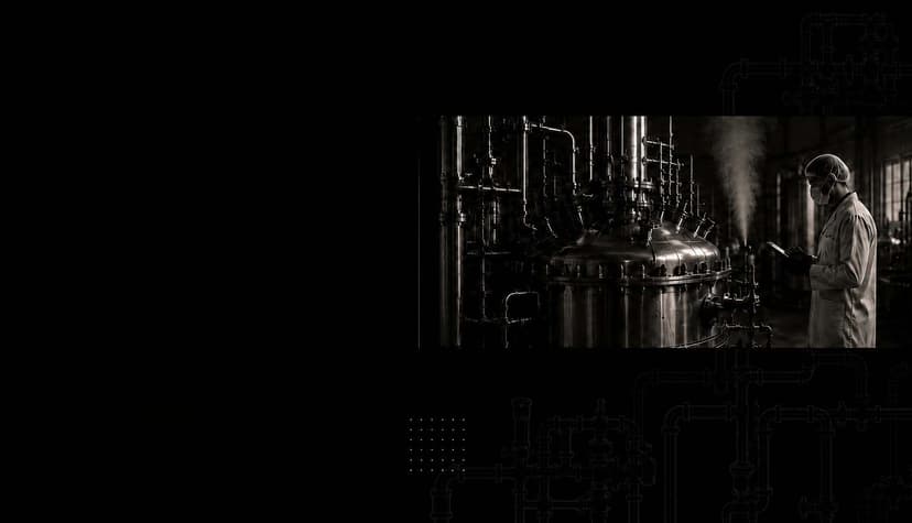 An industrial extraction facility interior